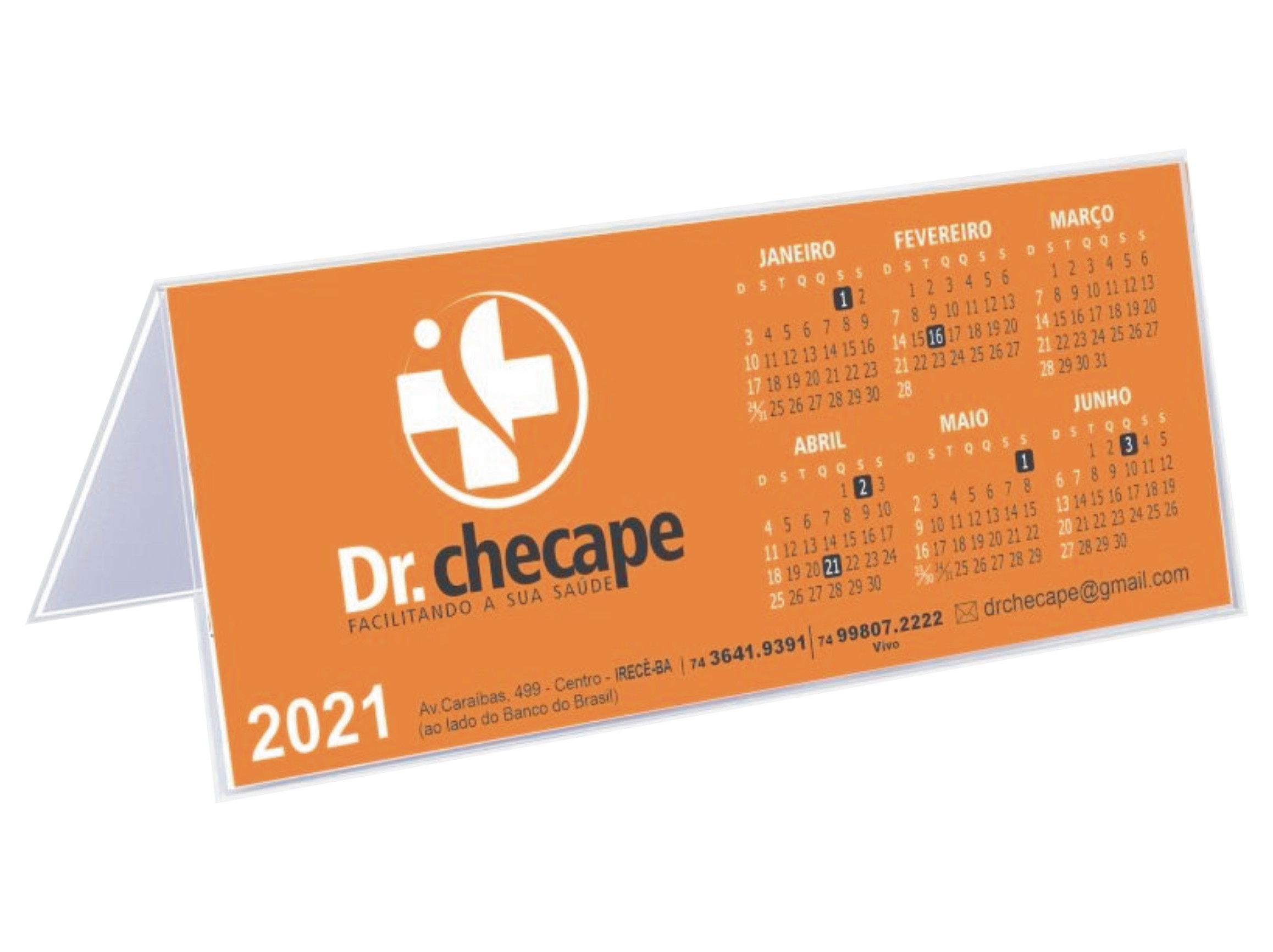 Calendário de Mesa Plástico